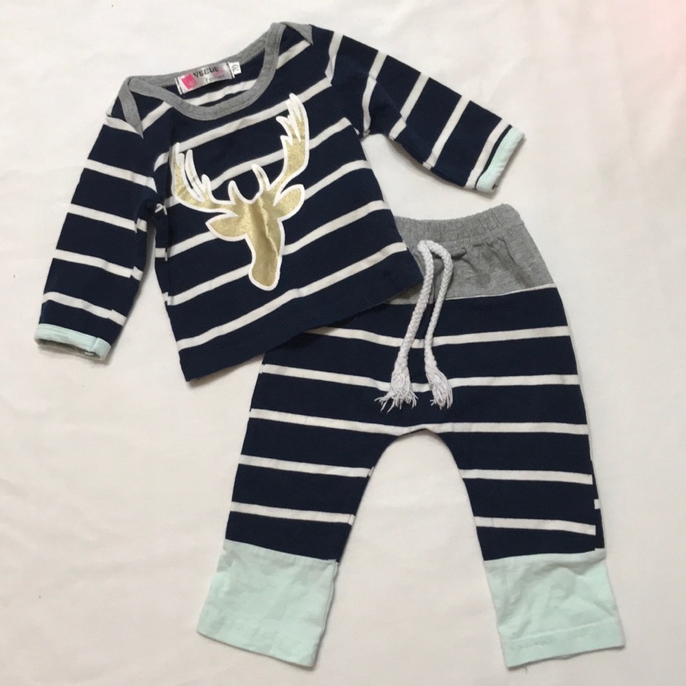 NWOT Girls 2 piece cotton set